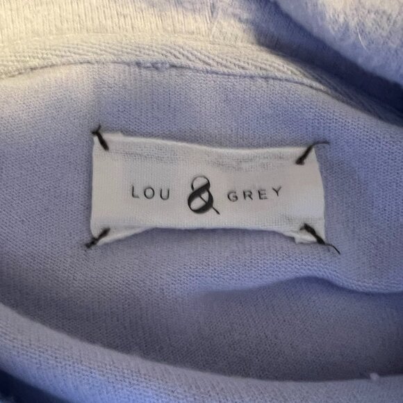 Loft Lou & Grey Lavendar Fleece Cowlneck Sweater with Bell Sleeves - Large - Picture 4 of 5